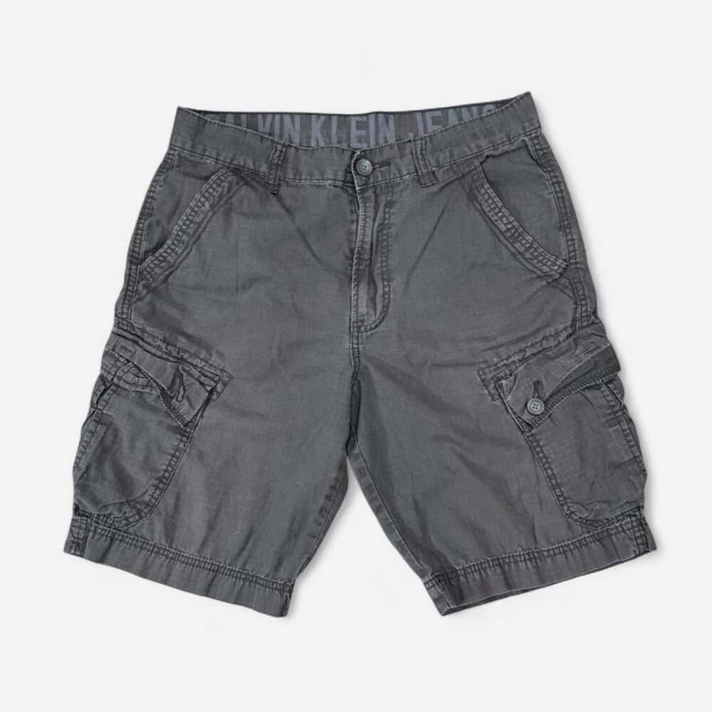 Calvin Klein Jeans Gray Belted Cargo Shorts Size 32